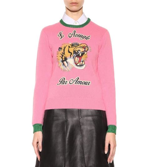 gucci style jumper dress|gucci tiger sweater women.